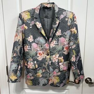 Cynthia Rowley Gray Floral Blazer
